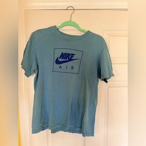 Nike Air Box Logo T-Shirt Men’s Small Teal Blue Graphic Tee